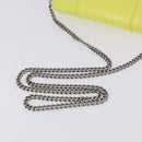 BALENCIAGA Chain Shoulder Bag Leather Croco Embossed Yellow Silver Auth ka5986M-7