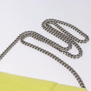 BALENCIAGA Chain Shoulder Bag Leather Croco Embossed Yellow Silver Auth ka5986M-8
