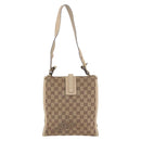 GUCCI GG Canvas Shoulder Bag Beige Gold 110292 Auth ka5987-2