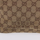 GUCCI GG Canvas Shoulder Bag Beige Gold 110292 Auth ka5987-3