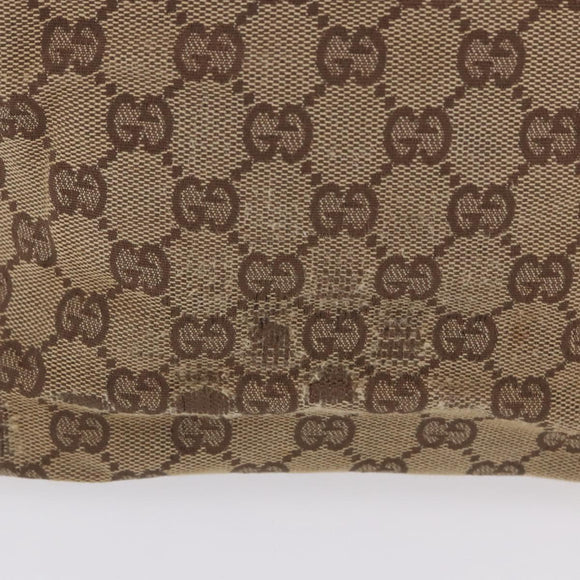 GUCCI GG Canvas Shoulder Bag Beige Gold 110292 Auth ka5987