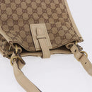 GUCCI GG Canvas Shoulder Bag Beige Gold 110292 Auth ka5987-8