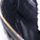 BURBERRY Chain Shoulder Bag Leather Black Gold Auth ka5988V-24