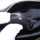 BURBERRY Chain Shoulder Bag Leather Black Gold Auth ka5988V-11