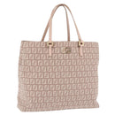 FENDI Zucchino Canvas Tote Bag Beige Gold Auth ka5989A-1