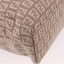 FENDI Zucchino Canvas Tote Bag Beige Gold Auth ka5989A-12