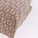 FENDI Zucchino Canvas Tote Bag Beige Gold Auth ka5989A-13