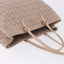 FENDI Zucchino Canvas Tote Bag Beige Gold Auth ka5989A-6