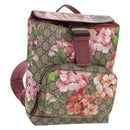 GUCCI GG Blooms GG Supreme Backpack PVC Beige Silver 410544 Auth ka598M-1