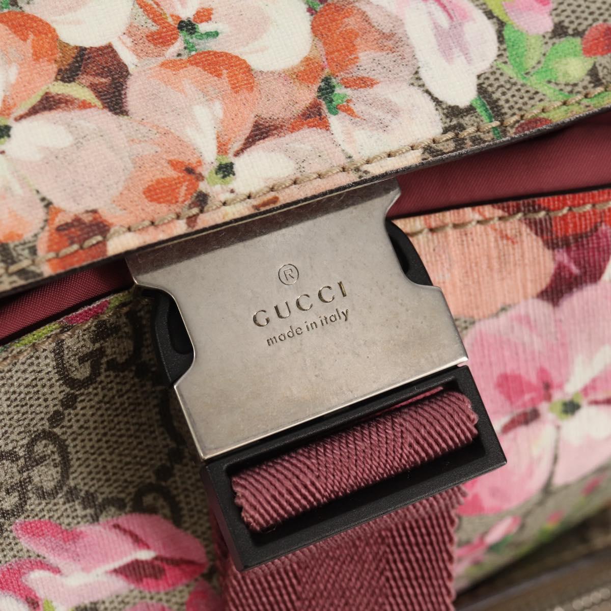 GUCCI GG Blooms GG Supreme Backpack PVC Beige Silver 410544  display picture 2