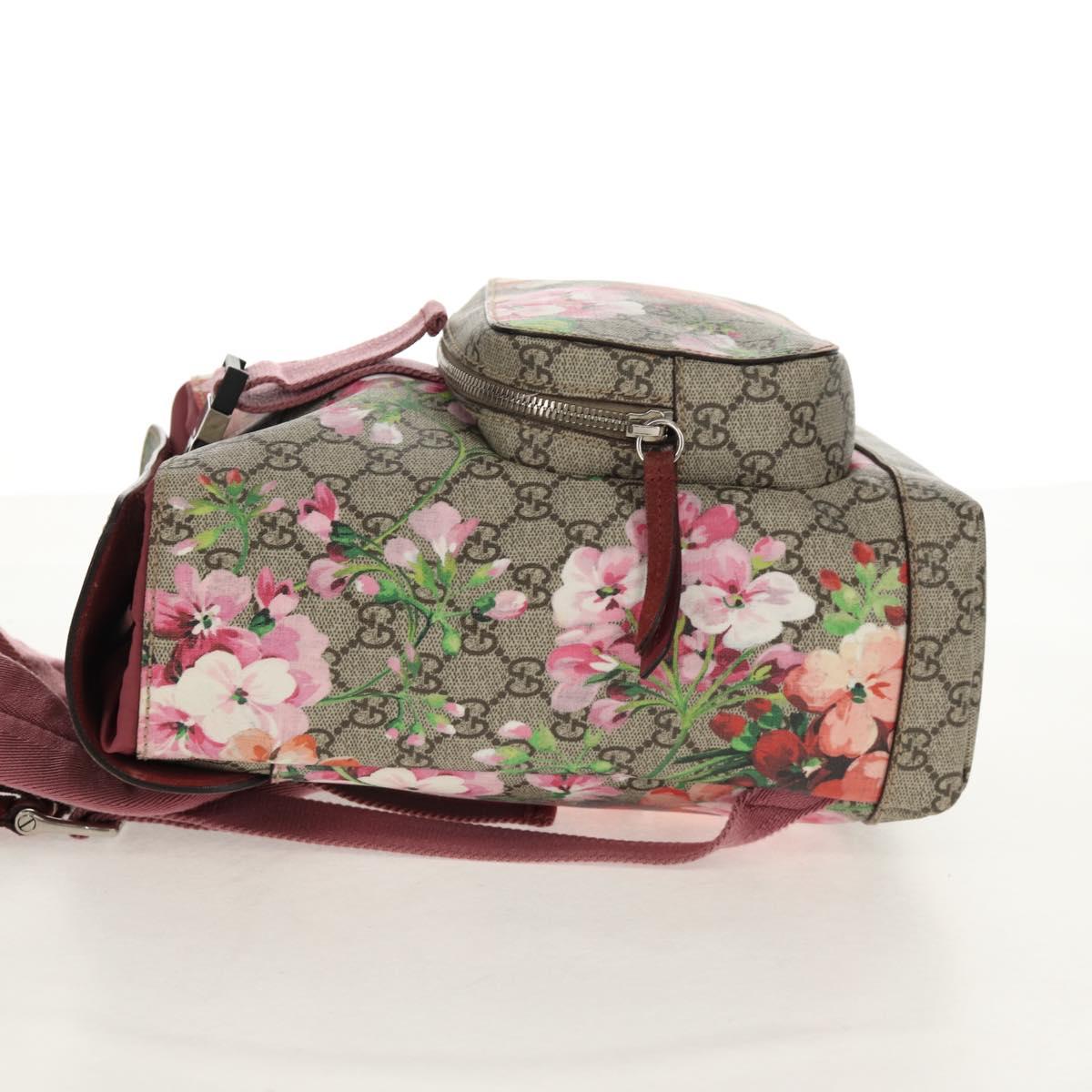 GUCCI GG Blooms GG Supreme Backpack PVC Beige Silver 410544  display picture 3