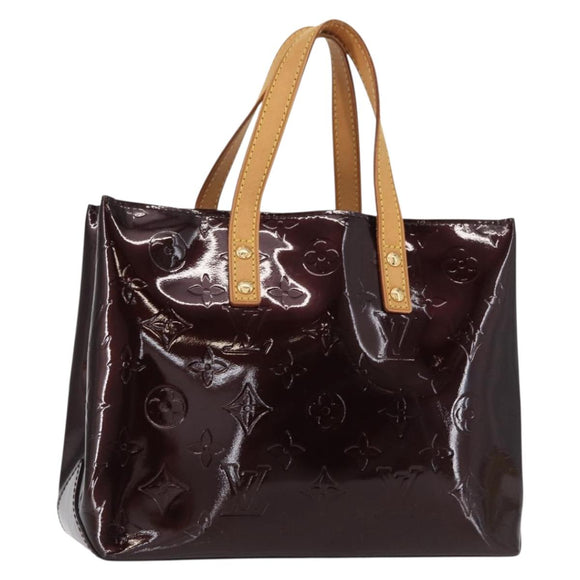 LOUIS VUITTON Monogram Vernis Reade PM Hand Bag Amarante M91993 LV Auth ka599
