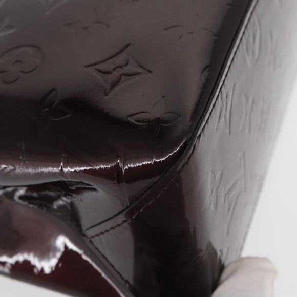 LOUIS VUITTON Monogram Vernis Reade PM Hand Bag Amarante M91993 LV Auth ka599