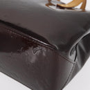 LOUIS VUITTON Monogram Vernis Reade PM Hand Bag Amarante M91993 LV Auth ka599-15