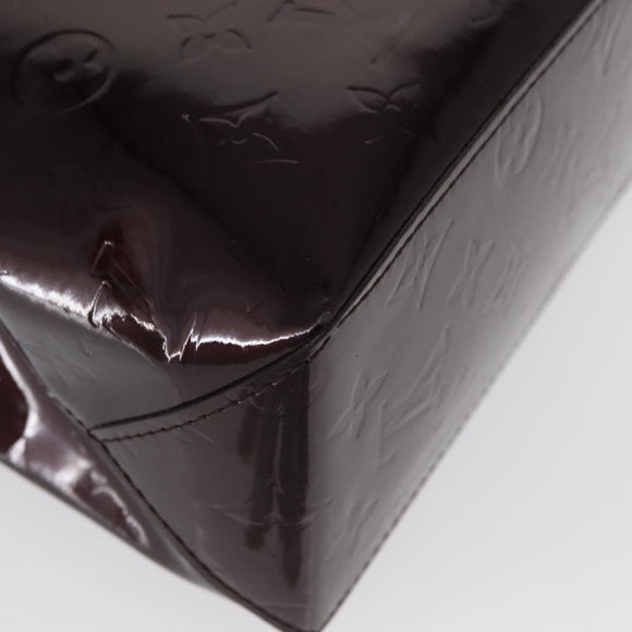 LOUIS VUITTON Monogram Vernis Reade PM Hand Bag Amarante M91993 LV Auth ka599