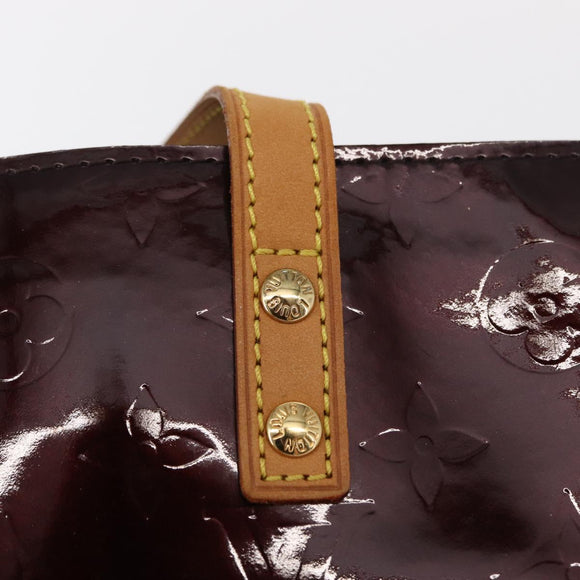 LOUIS VUITTON Monogram Vernis Reade PM Hand Bag Amarante M91993 LV Auth ka599