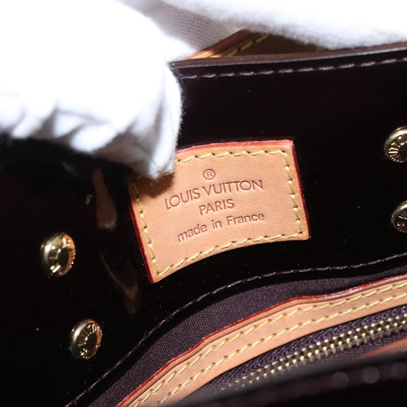 LOUIS VUITTON Monogram Vernis Reade PM Hand Bag Amarante M91993 LV Auth ka599