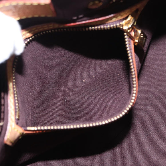 LOUIS VUITTON Monogram Vernis Reade PM Hand Bag Amarante M91993 LV Auth ka599