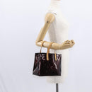 LOUIS VUITTON Monogram Vernis Reade PM Hand Bag Amarante M91993 LV Auth ka599-22