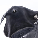 SAINT LAURENT Lulu Puffer Chain Shoulder Bag Leather Black Silver Auth ka5996SAM-17