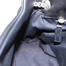 SAINT LAURENT Lulu Puffer Chain Shoulder Bag Leather Black Silver Auth ka5996SAM-20
