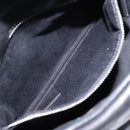 SAINT LAURENT Lulu Puffer Chain Shoulder Bag Leather Black Silver Auth ka5996SAM-22