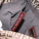 FENDI Zucchino Canvas Mamma Baguette Shoulder Bag Beige Gold Auth ka5997A-20