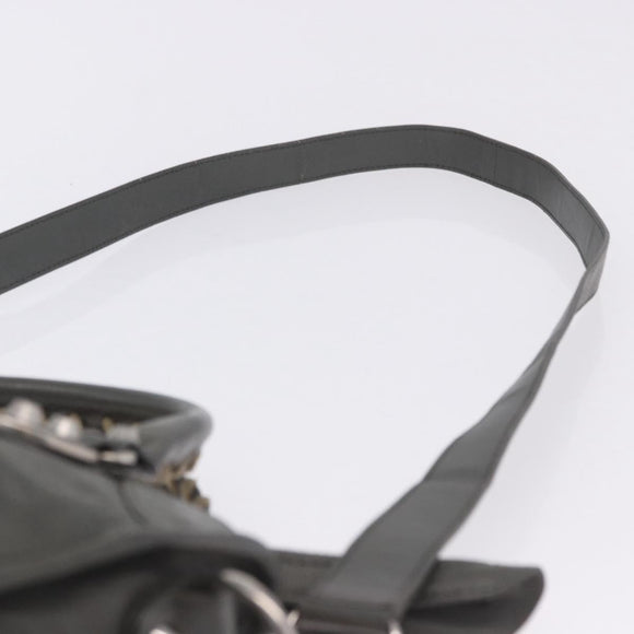 BALENCIAGA Classic Metal Edge City Bag Leather 2way Gray 390160 Auth ka5998SAM
