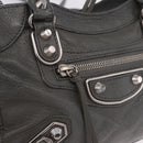 BALENCIAGA Classic Metal Edge City Bag Leather 2way Gray 390160 Auth ka5998SAM-18