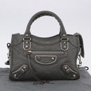 BALENCIAGA Classic Metal Edge City Bag Leather 2way Gray 390160 Auth ka5998SAM-29