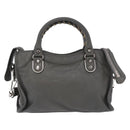 BALENCIAGA Classic Metal Edge City Bag Leather 2way Gray 390160 Auth ka5998SAM-3