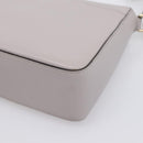 Salvatore Ferragamo Gancini Shoulder Bag Leather Gray Gold Auth ka6000V-12