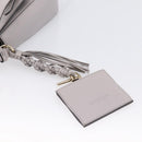 Salvatore Ferragamo Gancini Shoulder Bag Leather Gray Gold Auth ka6000V-14