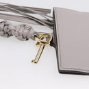 Salvatore Ferragamo Gancini Shoulder Bag Leather Gray Gold Auth ka6000V-15
