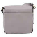 Salvatore Ferragamo Gancini Shoulder Bag Leather Gray Gold Auth ka6000V-3
