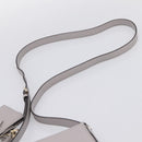 Salvatore Ferragamo Gancini Shoulder Bag Leather Gray Gold Auth ka6000V-8