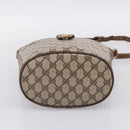 GUCCI GG Supreme Web Sherry Line Shoulder Bag PVC Beige 89 02 081 Auth ka6001-10