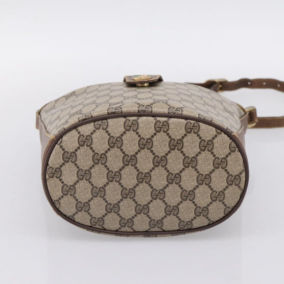 GUCCI GG Supreme Web Sherry Line Shoulder Bag PVC Beige 89 02 081 Auth ka6001