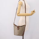 GUCCI GG Supreme Web Sherry Line Shoulder Bag PVC Beige 89 02 081 Auth ka6001-25