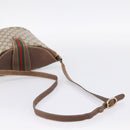 GUCCI GG Supreme Web Sherry Line Shoulder Bag PVC Beige 89 02 081 Auth ka6001-7