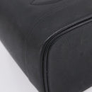 CHANEL COCO Mark Vanity Hand Bag Caviar Skin Black Gold CC Auth ka6003-14