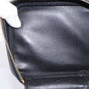 CHANEL COCO Mark Vanity Hand Bag Caviar Skin Black Gold CC Auth ka6003-10
