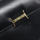 Salvatore Ferragamo Shoulder Bag Leather Black Gold Auth ka6004-18