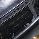 Salvatore Ferragamo Shoulder Bag Leather Black Gold Auth ka6004-12