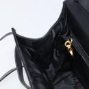 Salvatore Ferragamo Shoulder Bag Leather Black Gold Auth ka6004-20