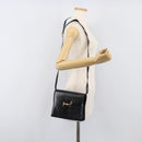 Salvatore Ferragamo Shoulder Bag Leather Black Gold Auth ka6004-23