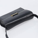 Salvatore Ferragamo Shoulder Bag Leather Black Gold Auth ka6004-6