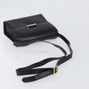 Salvatore Ferragamo Shoulder Bag Leather Black Gold Auth ka6004-7