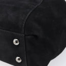 FENDI Hand Bag Suede Black Silver Auth ka6006A-16