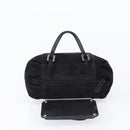 FENDI Hand Bag Suede Black Silver Auth ka6006A-9